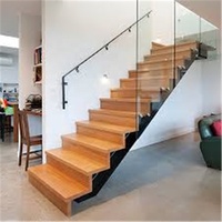DAIYA — escalier en bois, plancher de bois, avec design sur rail manuel noir