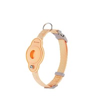 Collier et laisse pour chien en nylon AirTag pour chiens de taille moyenne à grande, design anti-perte
