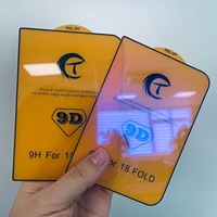 Protection d'écran en verre trempé 9D grand arc pour iPhone 18 Duo Fold 18 Pro Max, film protecteur anti-rayures anti-lumière bleue
