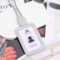 Nouveau porte-badge d'employé rétractable en silicone intégré avec cordon pour carte d'identité et badge de travail, idéal pour un usage quotidien au bureau