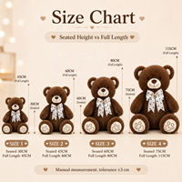 Ourson en peluche marron doux avec nœud papillon à pois, idéal pour la Saint-Valentin, un anniversaire ou comme idée cadeau – Vente en gros usine OEM ODM