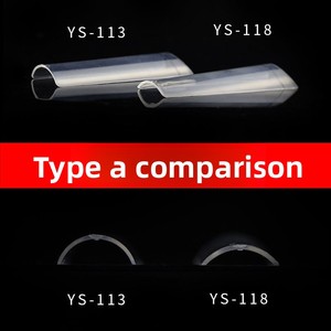 Lot de 500 faux ongles carrés en ABS souple, forme cercueil, sans courbe en C, pour manucure française, demi-couverture pour doigts, certifiés CE, ultra-fins - Product Image 3