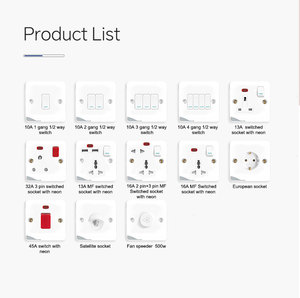 Interruttori e Prese a Muro Standard UK VBQN Presa Elettrica 32A <span class=keywords><strong>per</strong></span> <span class=keywords><strong>Casa</strong></span> Presa Commutata a 3 Pin con Neon - Product Image 5