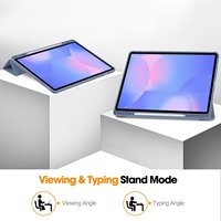 Étui pour Samsung Galaxy Tab S10FE Plus 13,1 pouces, coque arrière souple en TPU avec support pour S Pen, étui intelligent pour tablette en cuir PU pliable