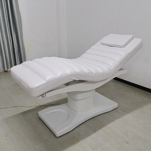 Table de massage électrique moderne à 3 moteurs, base blanche, pour salon de beauté, physiothérapie, lit de spa facial incurvé de haute qualité - Product Image 5