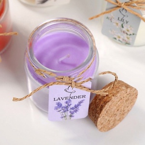 China Wholesale Bulk Canada Customised Unusual Clear Glass Candle Jars With Cork <b>Lids</b> - Product Image 5