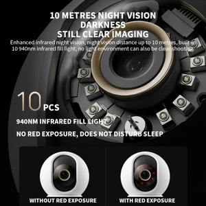 Caméra intelligente <span class=keywords><strong>Xiaomi</strong></span> originale C700 <span class=keywords><strong>4K</strong></span> <span class=keywords><strong>360</strong></span> degrés PTZ, sécurité intérieure, vision nocturne couleur, caméra CCTV domestique AI - Product Image 5