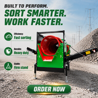 Trommel mobile pour compost avec déplacement facile et garantie d'un an