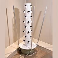 Tour aéroponique modulaire à 7 niveaux avec pompe, système de culture hydroponique haute densité pour herbes, légumes et feuilles vertes
