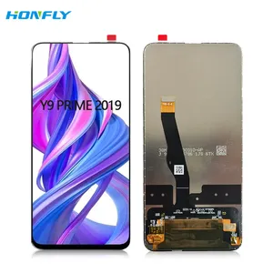 מסך מגע lcd לטלפון נייד Honfly עם דיגיטיזר עבור huawei y9 pime 2019 מסך מגע lcd עבור תצוגת lcd כבוד 9X