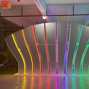 SMOOTH <b>Party</b> Events LED RGB Light PVC Arch Custom Special Design Large Wedding Acrylic <b>Backdrop</b> Stand - Product Image 1