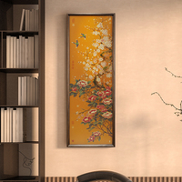 Vierteilige Messing-Wanddekoration Handgefertigt im Neuen Chinesischen Stil Metall-Dekor für Wohnzimmer Sofa-Hintergrund