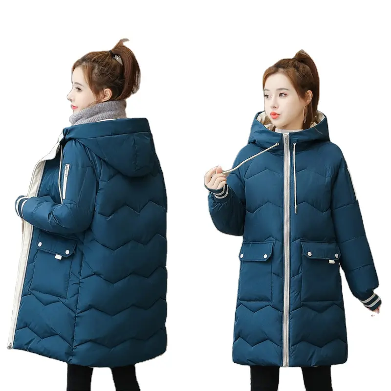 Winter Jacket Coats Long Parkas Female Down Cotton Hooded Thick Warm Windproof Casual Coat