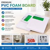 Panneau en mousse PVC à surface propre, feuille de mousse PVC pour la lamination des surfaces de meubles et les projets de fabrication d'enseignes commerciales