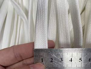 15 mm Double-Layered Black & White Flat Polyester <b>Cord</b> Waterproof 15 mm for Pants Bags Garments Shoes Home Textiles - Product Image 2