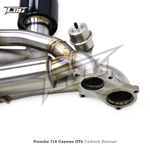 Catback d'échappement de réglage SS304 personnalisé pour Porsche 718 Cayman GT4 4.0L 2024 système de catback d'échappement Valvetronic - Product Image 4