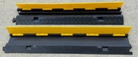 Protector de cable de goma de 2 canales de 1000mm de longitud