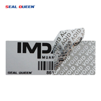 SEAL QUEEN taille personnalisée imprimée étiquettes de garantie vides impression d'autocollant d'étiquette inviolable à faible résidu pour l'emballage de la boîte de livraison