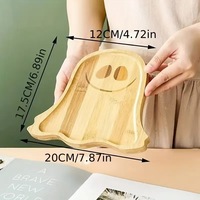 Plateau en bois massif fait main en forme de citrouille, esthétique et pratique, pour servir des bonbons d'Halloween lors de fêtes et offrir en cadeau festif