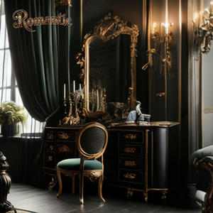 מעצב קלאסי אירופאי סִגְנוֹן עור מעץ מלא מסגרת מיטה מתכווננת בגודל קינג סייז חדר שינה יוקרתי סט שלם מורכב - Product Image 5