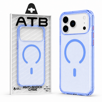 Coque de téléphone magnétique transparente ATB Factory pour iPhone 17 18 Pro Max, en PC et TPU translucide, emballage personnalisé en gros