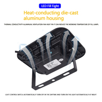 Lumière LED IR à vision nocturne améliorée pour CCTV Corps en aluminium avec indice IP65 pour éclairage de plaque d'immatriculation d'accessoires routiers