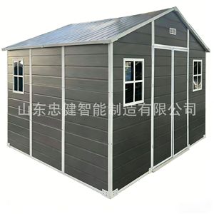 Caseta de Almacenamiento Exterior ZJIM 10x10FT con Estructura de Aluminio WPC, Diseño Moderno con Ventanas para Jardín - Product Image 3