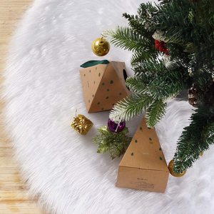 ホワイトクリスマスツリースカートホットセールフェイクファークリスマスツリースカートXMASふわふわツリースカートクリスマスデコレーション用 - Product Image 4