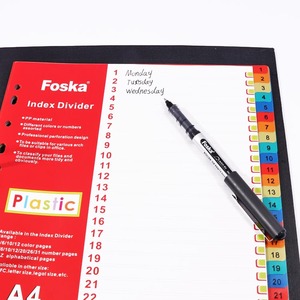 FOSKA-Diviseurs de numéros de planificateur en plastique pour la plupart des classeurs à anneaux 2/3/4 - Product Image 5