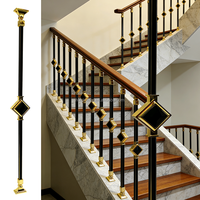 Rampe d'escalier en alliage aluminium-magnésium à motif diamant de 950 mm de hauteur, installation facile, vente chaude