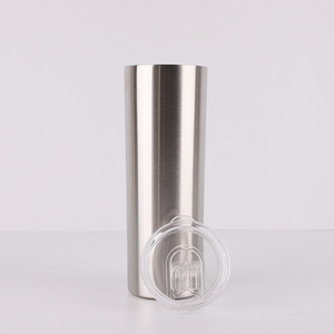 20oz doble pared vaso con tapas y pajitas slim vacío vaso pitillo de acero inoxidable aislado vaso pitillo con paja - Product Image 1