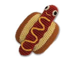 Perro caliente de algodón orgánico, juguete para perro pequeño - Product Image 1