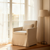 Chaises contemporaines sur mesure en tissu de lin pour l'extérieur, tables et chaises de restaurant, appartement, entrepôt, cave à vin