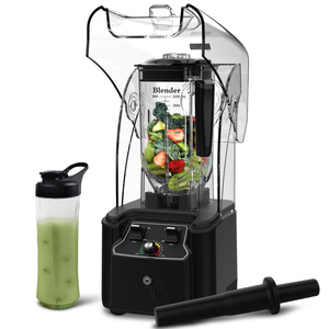 Licuadora Comercial Silenciosa con Aislamiento Acústico, Licuadora Profesional de 2200 Vatios para Cocina con Jarra de 80 oz y Función de Autolimpieza - Product Image 1
