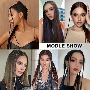 Clip épicé à la mode dans la perruque d'extension de cheveux tressé avec pince douce Cool filles queue de cheval tresse printemps torsion tressage cheveux - Product Image 6