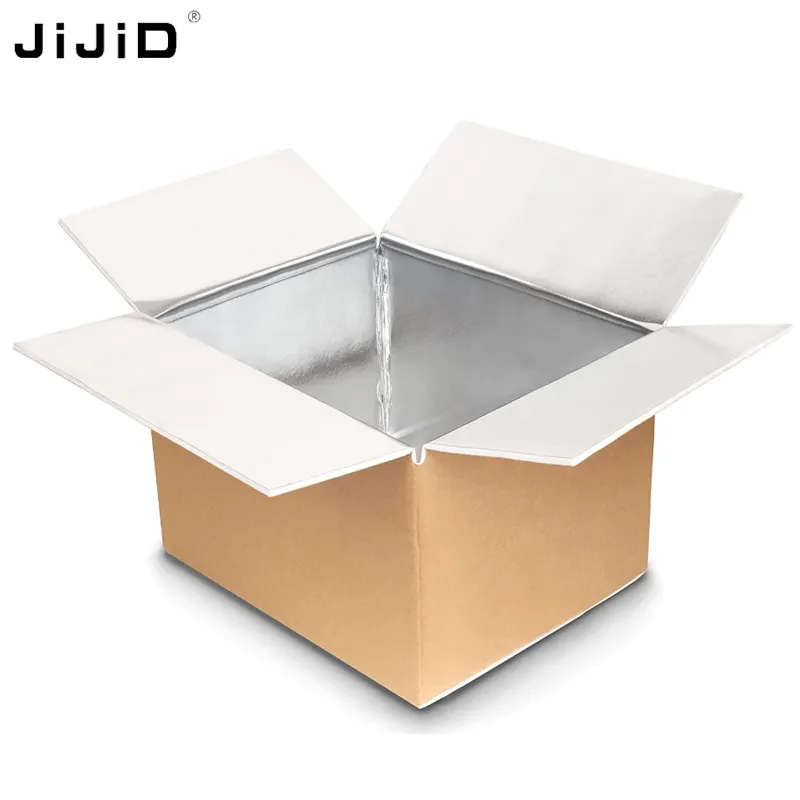 JIJID-caja de cartón corrugada para comida, almacenamiento aislante de aislamiento térmico para carne