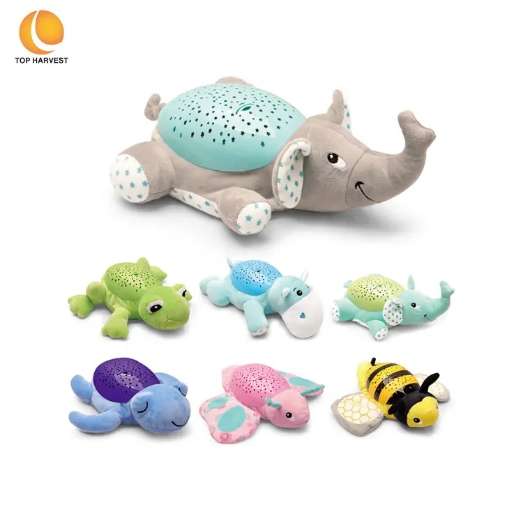 Bl16 Led 조명 동물 Led 밤 램프 플러시 장난감 음악 & 별 프로젝터 라이트 아기 장난감 어린이
