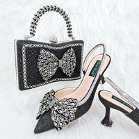 Ensemble Chaussures et Sac de Soirée Carrés à Strass pour Femme 2025 – Luxe Designer Portable
