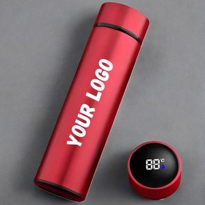 Promo Business Gift Custom Logo Print Temperature Electronic Bottles Smart Stainless Steel Water Bottle - Product Image 1