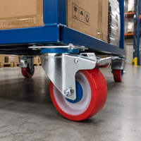 Roue pivotante de 8 pouces avec frein intégré, type européen, pour chariot industriel et équipement lourd