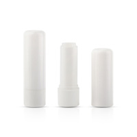 Tube de baume à lèvres personnalisé avec logo, écologique, 3,5 g 4 g, conteneur en plastique PP, tube rond, flacon vide, emballage cosmétique pour rouge à lèvres