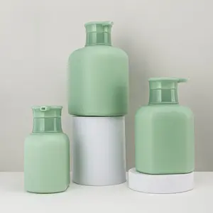 300ml 500ml 750ml grüne Shampoo-Pump flasche PE-Lotion Quetsch flasche Matti erte Körper lotion flaschen
