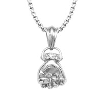 Kalung Fist Vintage Personalized Anti Karat Lapis Emas 18k Bahan Stainless Steel Liontin Perhiasan Fashion Berkualitas Tinggi untuk Pria