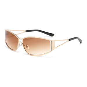 WELTA New Metal Frame Sunglasses for Women Hollow Design <b>Eye</b> <b>Protection</b> Personality Street Shot Style Wm881 26g - Product Image 6