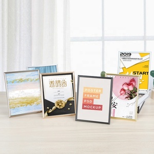 Marcos de fotos de póster moderno, marco de fotos de aleación de aluminio de Metal plateado rectangular para decoración del hogar, Mesa - Product Image 3
