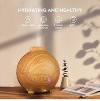 Grand diffuseur d'arôme électrique, 600ml, grain de bois, déflecteurs professionnels d'huile essentielle, d'aromathérapie naturelle