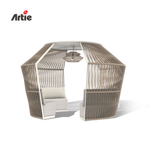 Artie High-End Tuinmeubelen Patio Tuinbank Waterdichte Ronde Modulaire Handgeweven Rattan Sofa Sets - Product Image 5