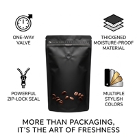En stock – Sachet refermable noir anti-odeur et anti-humidité en aluminium, personnalisable pour aliments pour animaux, collations, bonbons – OEM/ODM