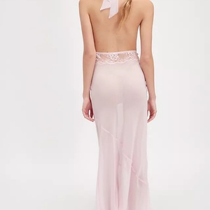 Nouvelle Robe Longue de Soirée Halter en Satin et Dentelle à Paillettes, Coupe Slim et Élégante pour Femme - Product Image 2