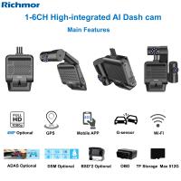 Caméra embarquée de voiture, boîte noire, GPS, WIFI, 4MP, ADAS, DSM, identification faciale en option, caméra embarquée 4G avec bouton SOS